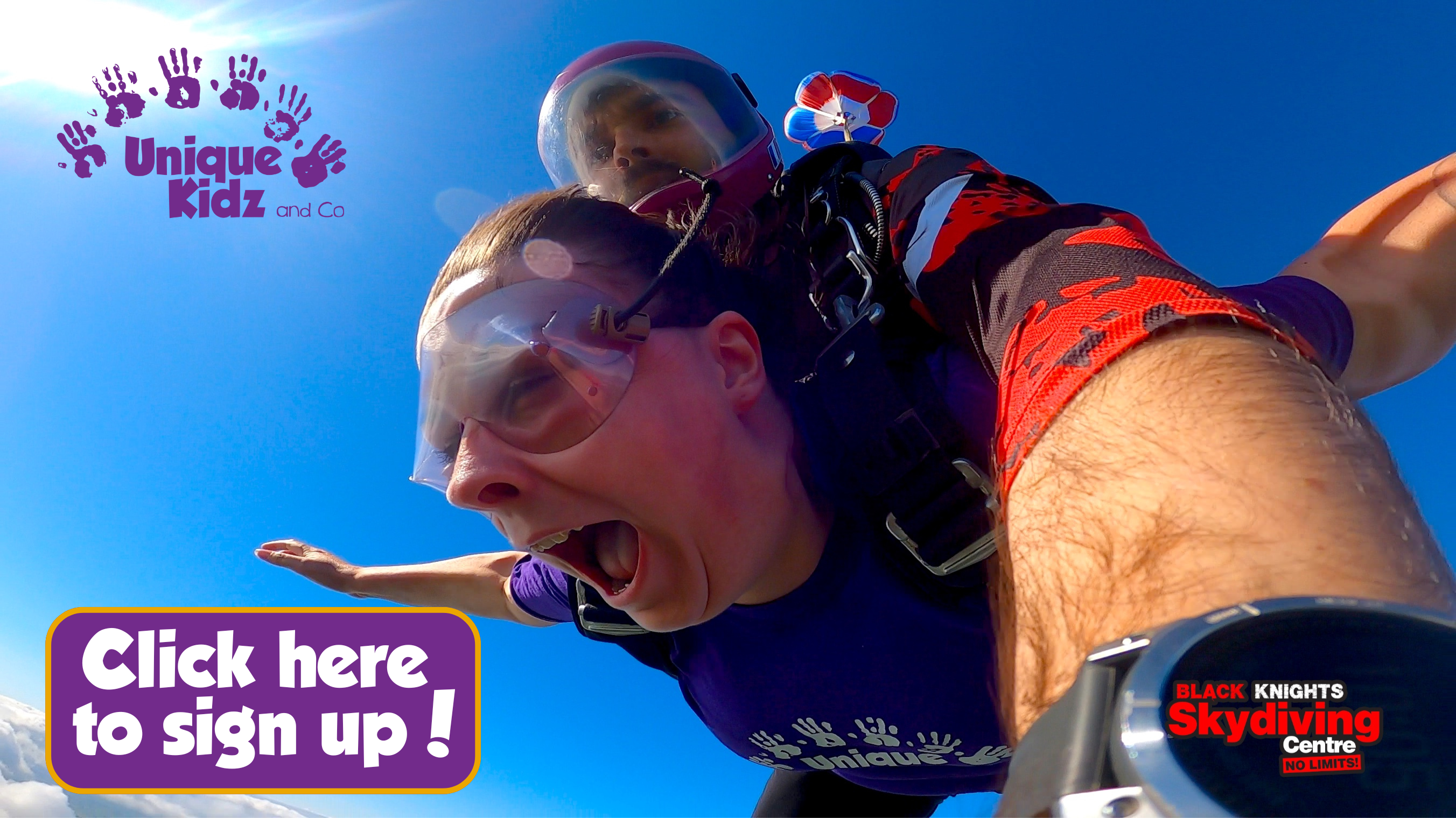 Sign up to Skydive for Unique Kidz!