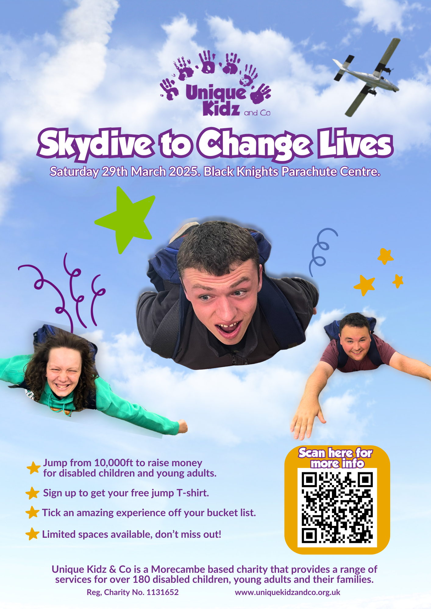 Skydive to change lives poster 